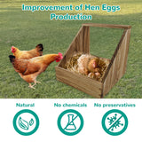 kathson Chicken Nesting Box,Wood Chickens Coop Nesting Boxes Single Compartment Hen Nesting Box Big Duty Laying Nest Boxes for Hens Ducks and Poultry(1 Pcs,No Perch) kathson