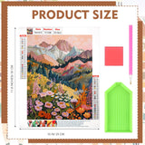 Yeaqee 4 Pcs Diamond Art Kits DIY Painting for Adult Aesthetic Wall Diamond Crafts Aesthetic Room Decor Cute Painting Pictures 5d Craft Wall Decor for Home 10 x 11.8''(Flower Mountain) Yeaqee