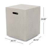 Christopher Knight Home Cape Coral Outdoor Chat Set with Fire Table, 5-Pcs Set, Khaki / Light Grey Christopher Knight Home