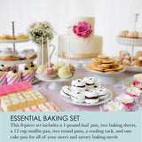 Chicago Metallic Professional Non-Stick 8-Piece Bakeware Set, Silver Chicago Metallic