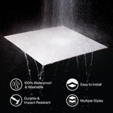 Genesis 2ft x 2ft Smooth Pro White Ceiling Tiles - Easy Drop-in Installation – Waterproof, Washable and Fire-Rated - High-Grade PVC to Prevent Breakage - Package of 12 Tiles Genesis