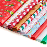 Joiedomi 150 Sheets Christmas Tissue Paper Assorted Design; Easy and Fast Gift Wrapping Accessory Perfect for present Boxes, Xmas Gift Wrapping Bags and Wine Bottles Joiedomi
