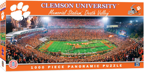 MasterPieces 1000 Piece Sports Jigsaw Puzzle - NCAA Clemson Tigers Center View Panoramic - 13"x39" Masterpieces