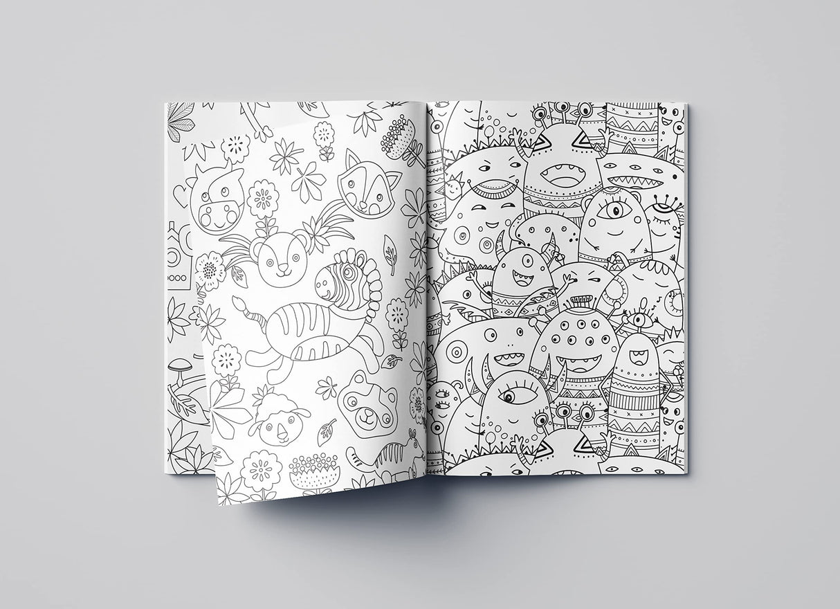 Doodle Coloring For Kids: Blue Edition WoodArtSupply