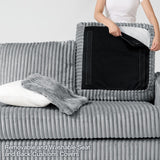 Belffin Sectional Couch with L-Shape Chaise L Shaped Couch with Ottoman Sectional Couches for Living Room Corduroy (Light Grey, L Shaped) Belffin