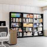 CBNTKI 5 Tier Metal Bookshelf, Black 69" Tall Bookcase, Large Heavy Duty Book Shelves, Industrial Wide Book Shelves, Display Storage Shelves for Library Bedroom Living Room Office CBNTKI