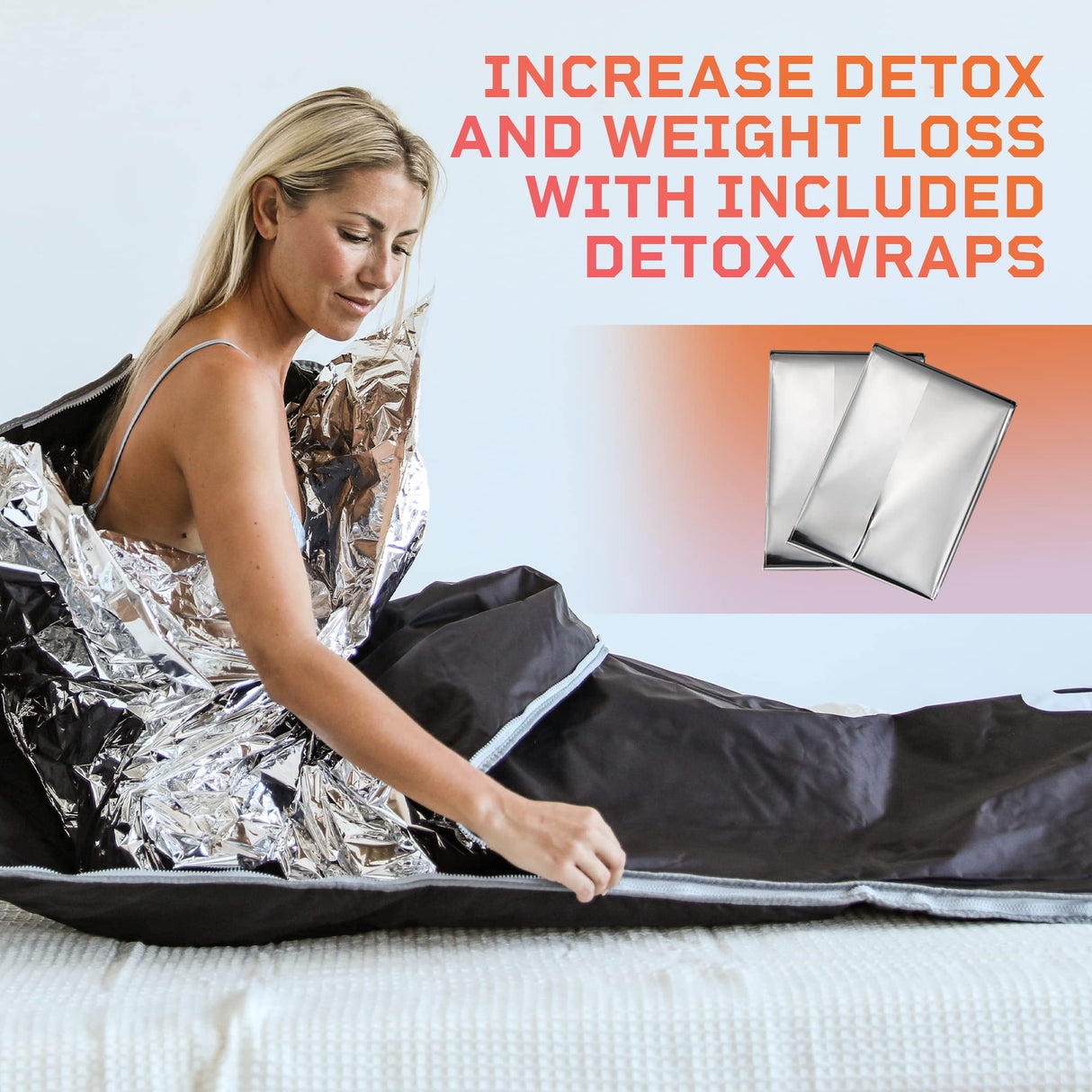 LifePro Sauna Blanket for Detoxification - Portable Far Infrared Sauna for Home Detox Calm Your Body and Mind Large Black LifePro
