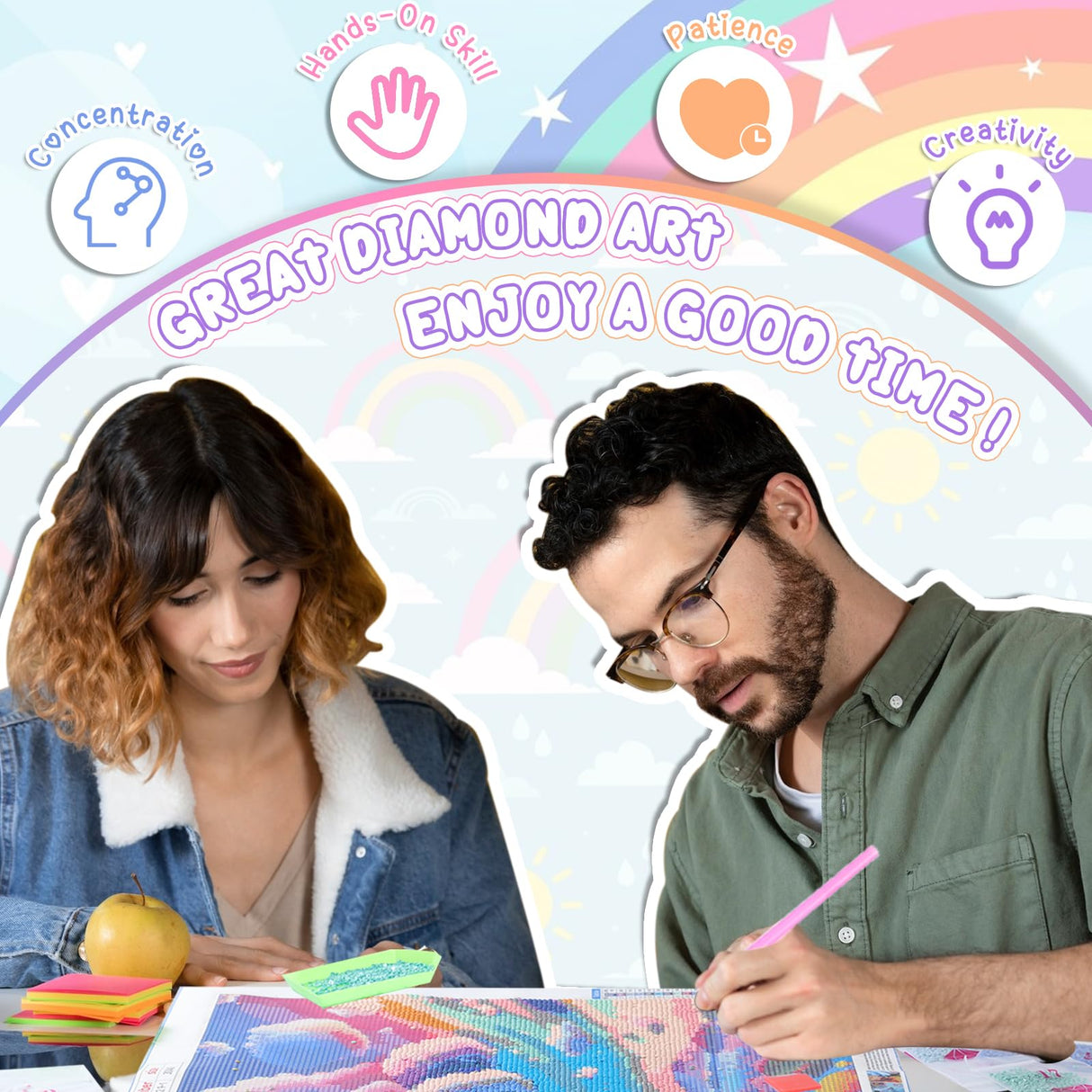 5D Diamond Painting, Seattle Skyline Washington Diamond Embroidery Paintings, DIY Diamond Painting Kits for Adults Diamond Art Home Wall Decor, 12x16 Inch IPISSOI