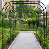 BUKLIYN Garden Arch Trellis - Length: 126in, Height: 94.5in Garden Arch Arbor Trellis for Climbing Plants Outdoor - Garden Arch for Lawn, Party, Ceremony Wedding Decoration BUKLIYN