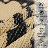 Homcomoda Round Outdoor Rugs for Patio 6ft Waterproof Clearance Reversible Patio Rugs Lightweight Outdoor Rugs Plastic Straw Rugs Portable RV Camping Rug Mat for Outdoor Porch Beach BBQ Beach Backyard Homcomoda