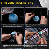 GobiDex Gemstones Dig Kit, Solar System Science Kit for Kids, Excavate 15 Real Gems, STEM Educational Space Toys Planet Collection Kit, Archaeology Geology Science Projects Gift for Boys&Girls Age 6+ GobiDex