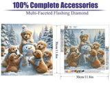 STGLCR Snowman Diamond Painting Kits for Adults - Dog Diamond Art Kits for Adults Beginner, Winter DIY Full Drill Diamond Dots Paintings with Diamonds 5D Gem Art and Crafts Home Wall Decor 12x12inch STGLCR
