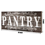 Pantry Sign Pantry Wall Decor Farmhouse Pantry Sign Wooden Rustic Pantry Sign Retro Pantry Hanging Sign Wooden Art Printed Decor for Home Pantry Room Holiday Decoration, 16 x 6 Inches (Gray) Jetec