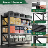 Letaya 68" W Storage Shelves Heavy Duty, 7000LBS Garage Shelving Units, 4 Tier Adjustable Utility Rack Shelf,Large Metal Industrial Shelves,for Shop,Warehouse,Basement (68" W x 24" D x 64" H) Letaya