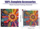 DIY Diamond Painting Kits for Adults-Flowers Diamond Art Kits for Adults Beginners, 5D Diamond Painting Flowers, Full Round Drill Diamond Art Gem Art and Crafts 14x14inch mjcakrn