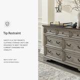 Signature Design by Ashley Londenbay Classic Farmhouse 7 Drawer Dresser, Brown & Gray Signature Design by Ashley