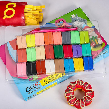 CiaraQ 24 Colors Small Block Polymer Clay Starter kit, Oven Bake Clay, DIY Molding Clay, Great for Kids, Beginners CiaraQ