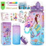 PERRYHOME Decorate Your Own Mermaid Water Bottle Kits for Girls, Mermaid Toys for Girls Age 4-10 Painting Crafts Kit, Fun Arts Kits 6-12 Year Old Toddler Girls Birthday Christmas Gifts Toys PERRYHOME