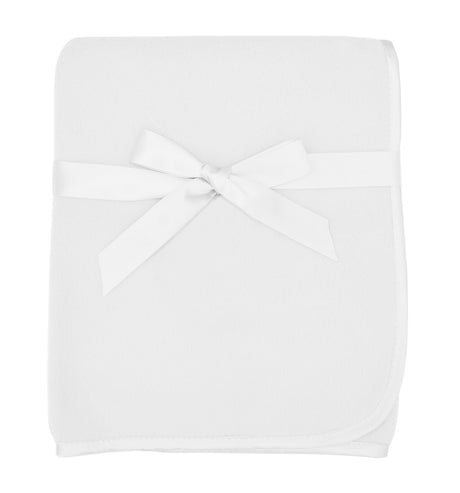 TL Care Fleece Blanket with Silk-Like Satin Trim, Soft, Warm & Cozy, White, 30" x 30" for Boys and Girls, Perfect for Baby Carrier, Stroller, Travel and Gifting TL Care