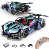 BTEC Super Cars Building Kits for Adults 1:10 Scale MOC RC Technique Car Block Remote Control Model Kits for Men Teen Adult Collectible Model Race Engineering Toy Set 2036 PCS BTEC