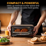 Elite Gourmet ETO236 Personal Compact 2 Slice Countertop Toaster Oven with 15 Minute Timer & Adjustable Temperature, Bake, Broil, & Toast, Black Elite Gourmet