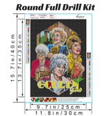 bestact Diamond Painting Kits,Diamond Art Kit for Adults Full Round Drill,Paint with Diamond for Gift,Wall Decor bestact