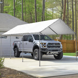 Carport Car Port Canopy 12x20 ft Heavy Duty, Portable Garage Shelter Logic Car Tents Carpas para Carros All Weather for Truck Boat, Galvanized Steel Frame Carports Height Adjustable White Sophia & William