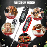 Copkim Meat Food Thermometer Food with Probe Water Liquid Instant Read Digital Thermometer Kitchen Cooking Supplies for Cooking BBQ Milk Yogurt(Black, White, Red) Copkim