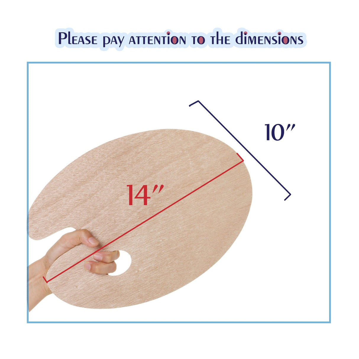 Mr. Pen Wooden Artist Palette, 2-pack Oil Palette Mr. Pen