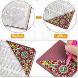 WIVICO 4 pcs Diamond Painting Bookmarks, DIY Diamond Art Kits for Adults, Book Corner - Protecting Bookmark Craft Supplies Kits for Book Lovers(Mandala) Wivico
