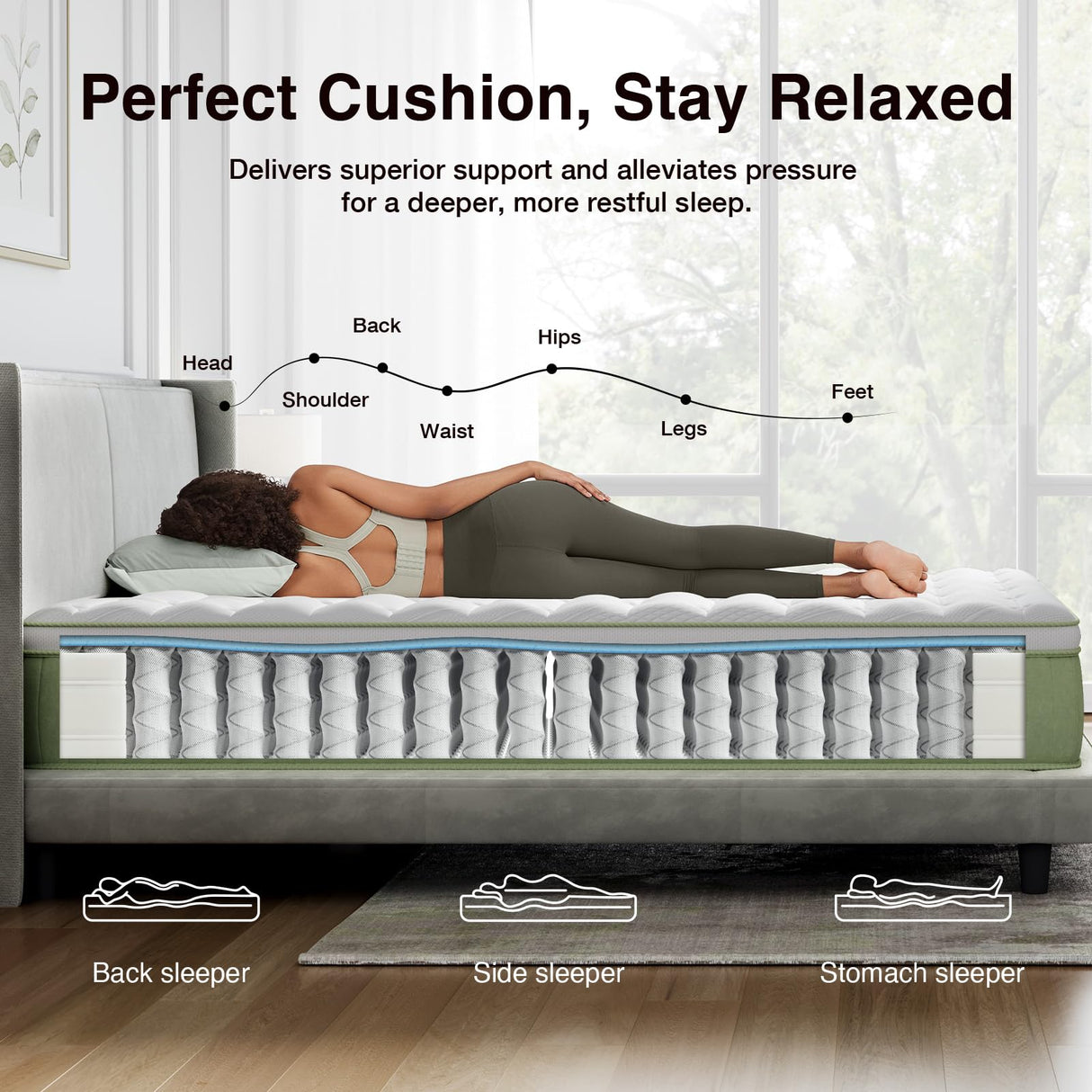 Novilla Hybrid King Mattress, 12 Inch King Size Hybrid Mattress in a Box with Individually Wrapped Coils & Euro Top for Pressure Relief & Motion Isolation & Cool Night Sleep, CertiPUR-US Certified Novilla
