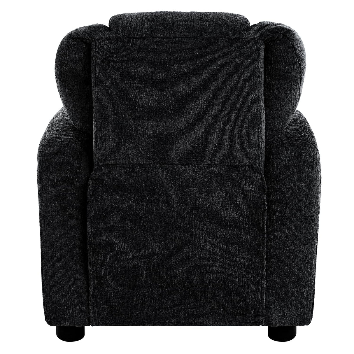 Naomi Home Suri Kids Recliner Chair with Cup Holder & Footrest, Black Chenille - Cozy Lounge for Toddlers & Children Naomi Home