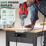 OLBRUS 60" Heavy-Duty Adjustable Workbench for Workshop Office Garage Home, Hardwood Workstation, Heavy Duty 2000 LBS Load for Adjustable Foot Pads OLBRUS