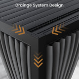 SUNBURY 10'X 20' Louvered Pergola, Aluminum Outdoor Pergola with 4 Adjustable Roof, All-Weather Use, Netting & Privacy Curtains, Waterproof Patio Shade Cover for Patio, Backyard, Lawn, Garden, Black SUNBURY