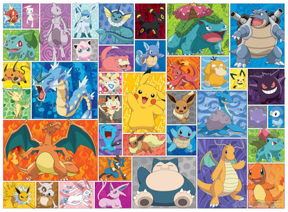 Buffalo Games - Pokemon - Frames - 1000 Piece Jigsaw Puzzle for Adults Challenging Puzzle Perfect for Game Nights - 1000 Piece Finished Size is 26.75 x 19.75, Large