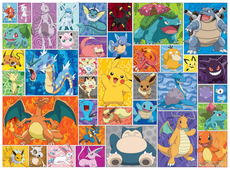 Buffalo Games - Pokemon - Frames - 1000 Piece Jigsaw Puzzle for Adults Challenging Puzzle Perfect for Game Nights - 1000 Piece Finished Size is 26.75 x 19.75, Large Buffalo Games