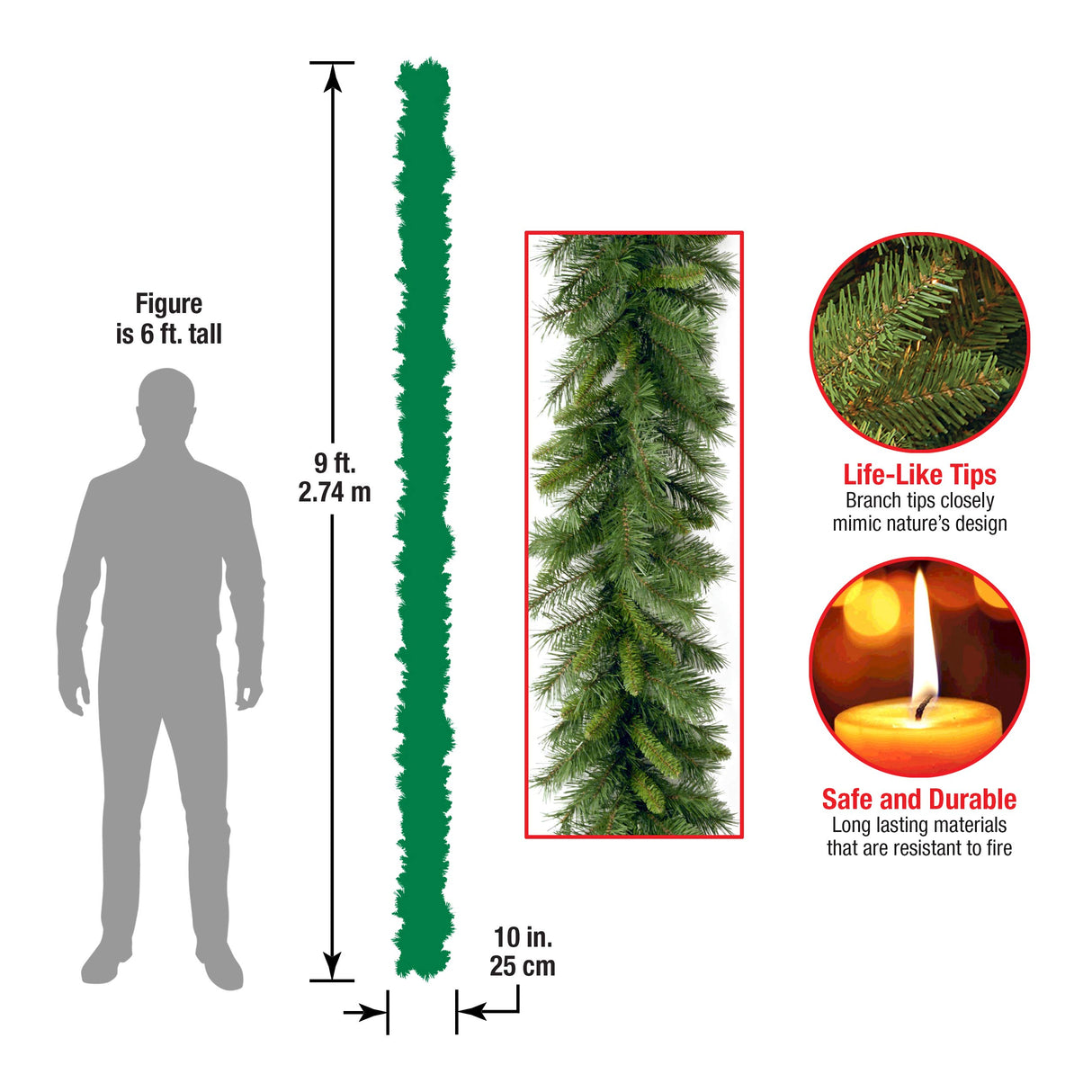 National Tree Company Artificial Christmas Garland, Green, Winchester Pine, Christmas Collection, 9 Feet National Tree Company