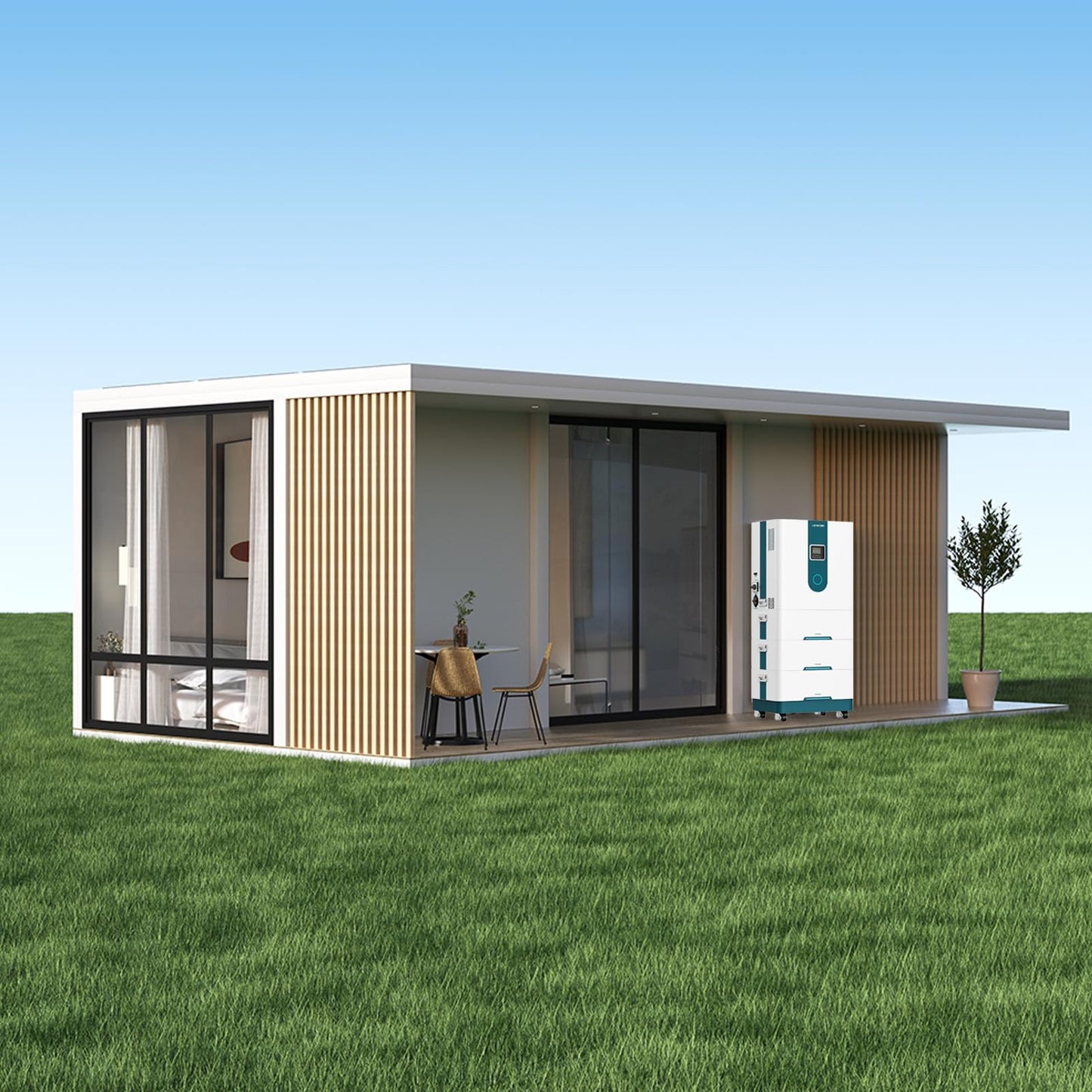 Prefab Tiny House, 20ft and 40ft Mobile Modular House, Tiny Homes to Live in for Adults, Mini Foldable Container House for Backyard, Hotels, Shops,Offices,Kiosk, bar, Outdoor Living– Prepaid  - WoodArtSupply