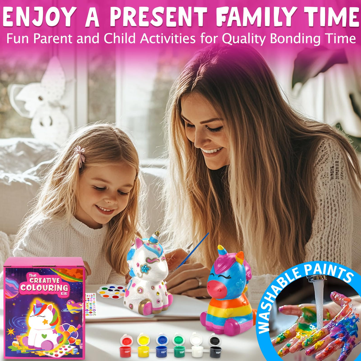 DoodleDoo Paint Your Own Unicorn Lamp Kit - DIY Night Light, Arts and Crafts Painting Kits for Kids Ages 4-8, Art Supplies Creative Crafts Toy Birthday Gift for Boys Girls Ages 4 5 6 7 8 9 10 11 12 DoodleDoo