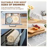 Kigley 3 Pcs Acrylic Pegboard Drawer Organizer with 32 Pegs - 16 x 5.91 in Clear Peg Board System - Drawer Organizers for Dishes, Food Containers, Cookware, Utensils - Kitchen Kigley