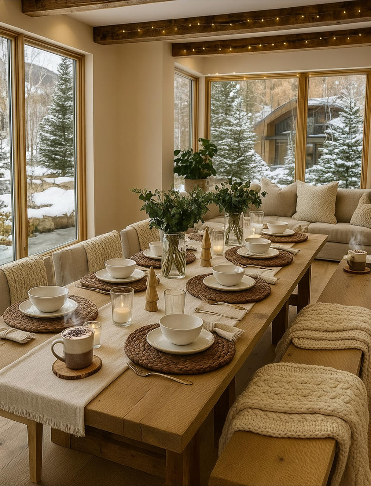 Round Woven Placemats Set of 6 (15 Inch) with Canvas Bag – Handwoven Water Hyacinth Table Mats, Boho Farmhouse Dining Decor, Heat Resistant Wicker Chargers by DECHUSE Dechuse