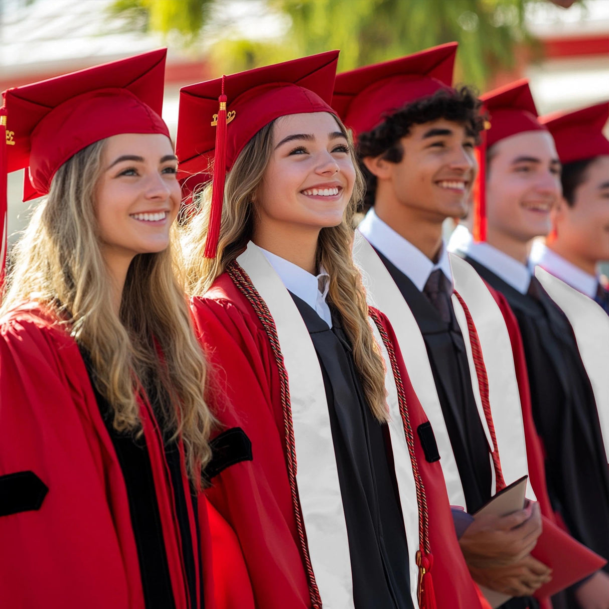 Happy Secret Adult Graduation Stole 60" Long Plain Stole Class of 2024&2025 for Academic Commencements Happy Secret