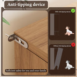 Royal Windsor 6 Drawer Dresser with Fluted Panel, Modern Chest of Drawers for Living Room, Wide Wooden Closet Dresser TV Stand with Ample Storage Space for Bedroom and Hallway, Natural Oak Royal Windsor