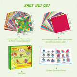 308 Sheets Origami Paper Kit, 5.5inch Craft Origami Set for Kids Ages 5-12, with 54 Patterns & Guiding Book for Beginners, Art Projects for Children Adult, Birthday Christmas Gifts for Boys&Girls Firstop