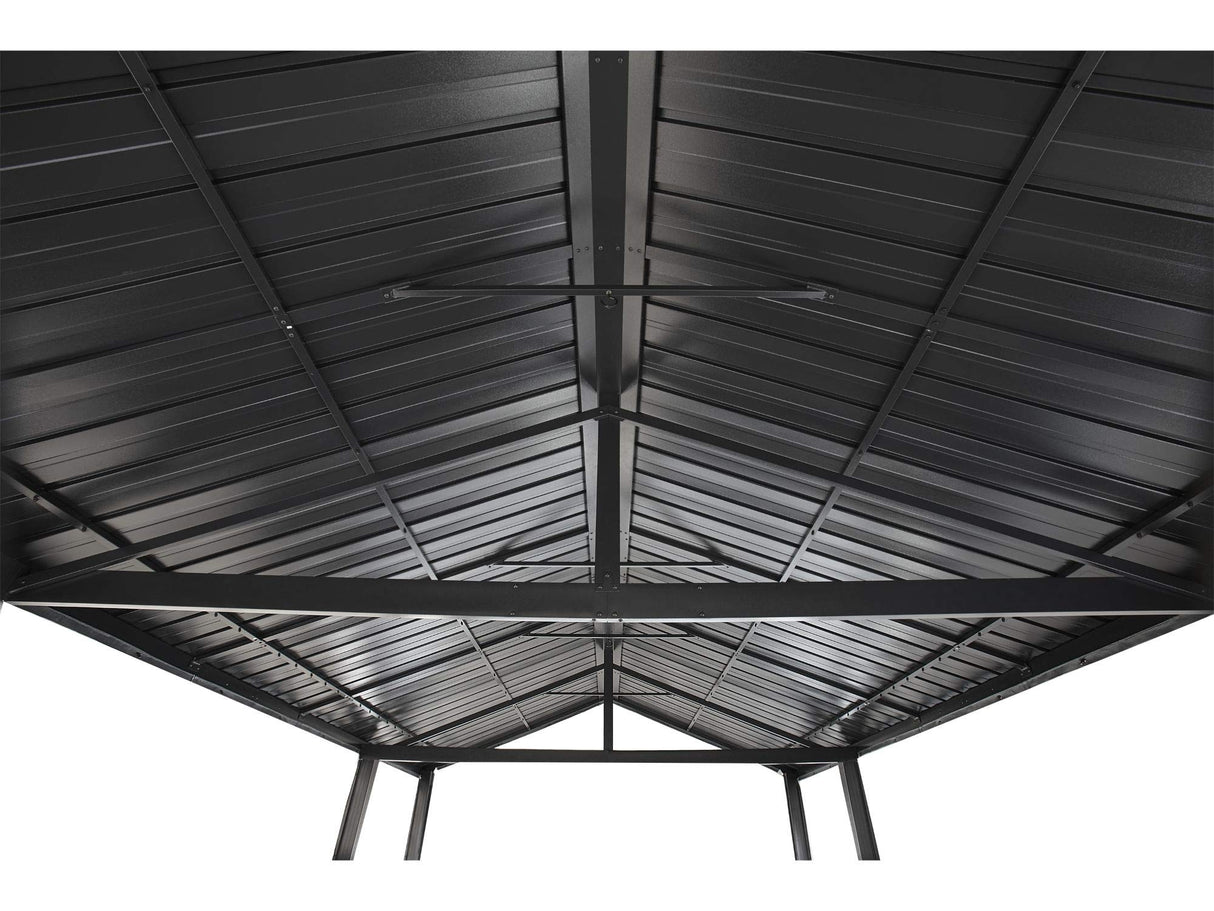Sojag 20' x 12' Samara Carport with Aluminum Frame and 10' High Galvanized Steel Roof for Easy Drive Through Access Sojag