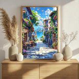 Landscape Paint by Numbers for Adult, Scenery Paint by Numbers Kit for Adults Beginners, DIY Acrylic Paint by Number on Canvas for Home Wall Art Decor 16x20 Inch Mandun