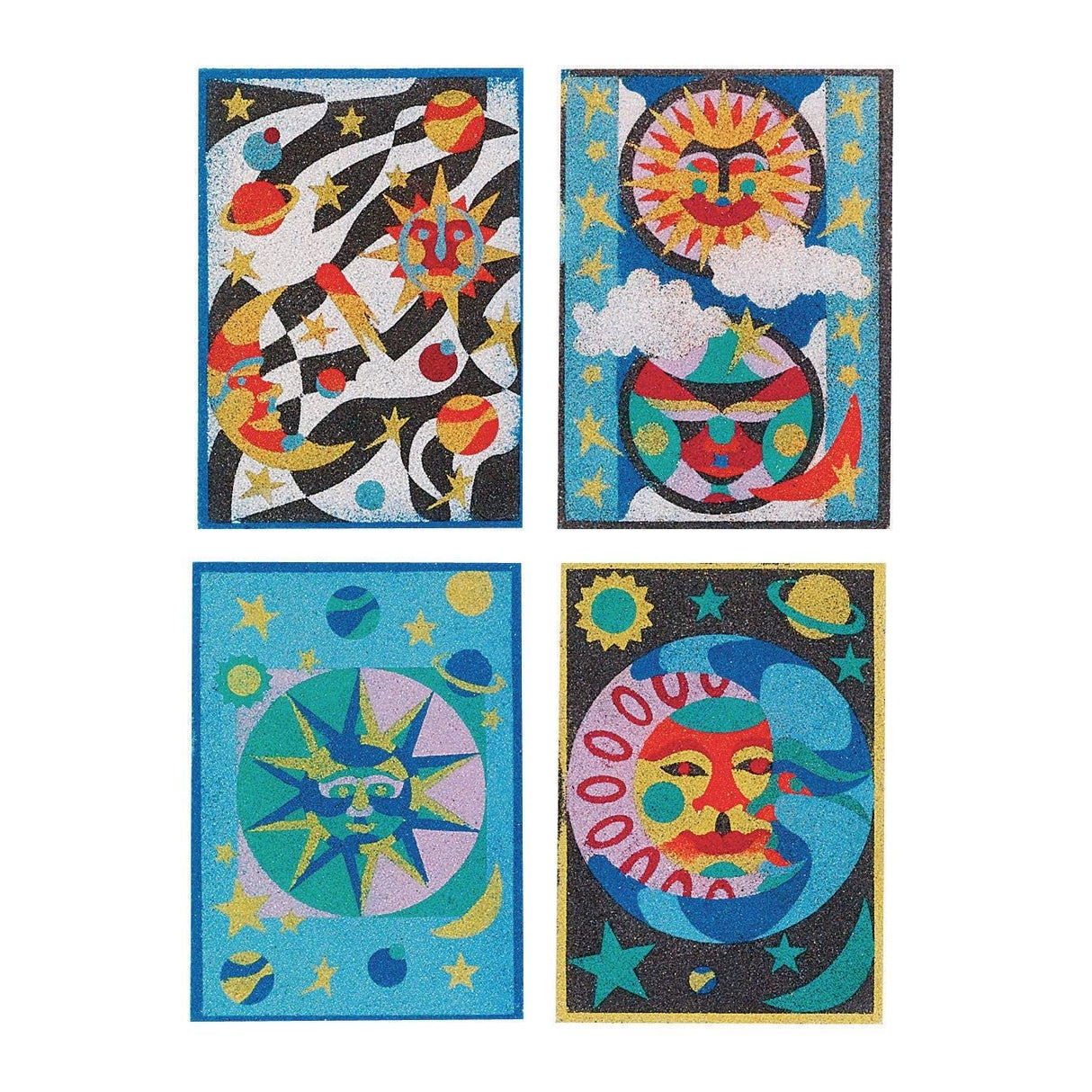 S&S Worldwide Sand Art Boards - Celestial Designs, 5" x 7", Multicolor (Pack of 12) S&S Worldwide
