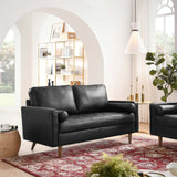 Modway EEI-5870-BLK Valour Leather Loveseat, Black Modway