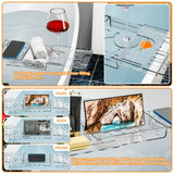 Yieach Iuxury Bathtub Trays For Tub,Expandable Bath Shelf Over Tub,Clear Bath Table,Bath Board,Bath Caddy Tray and Bath Tub Accessories for Women Relaxing With Bath Reading Book and Ipad Holder,1 Pack Yieach