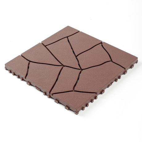 Porch Plastic Outdoor Interlocking Deck Tiles, 44 Pack Patio Flooring, 12"x12" Interlocking Decking Tiles Outdoor Or Indoor All Weather Use, Waterproof Patio Pavers for Pool Balcony Backyard Porch Voyavela